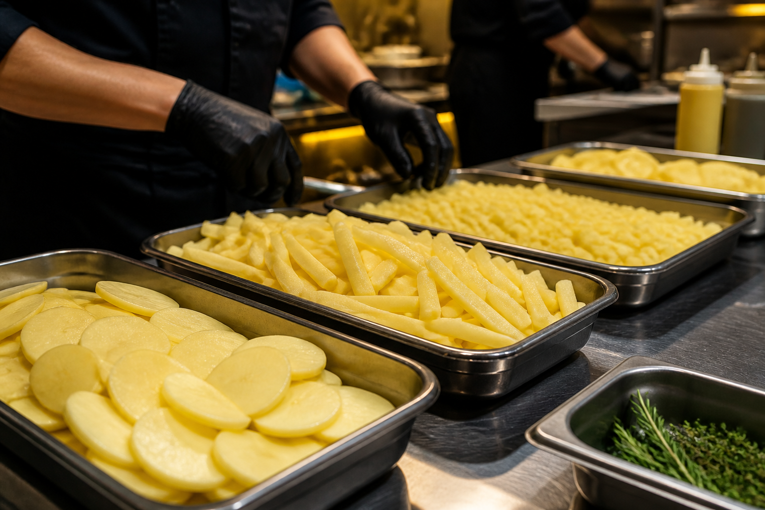 Patata pelada para restaurantes